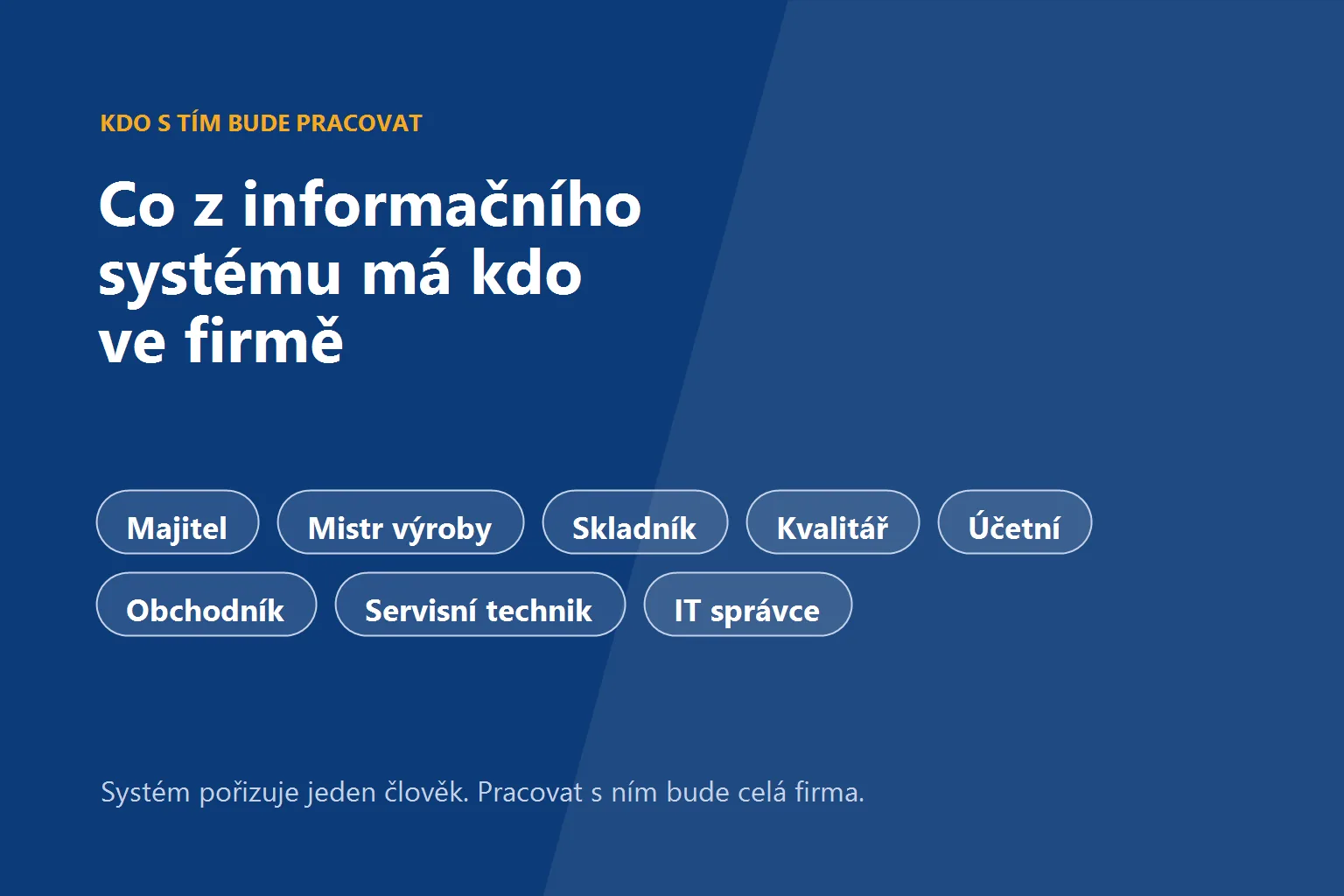 Co z informačního systému má kdo ve firmě