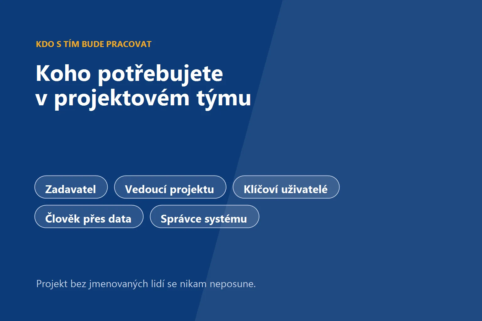 Koho potřebujete v projektovém týmu, když zavádíte systém