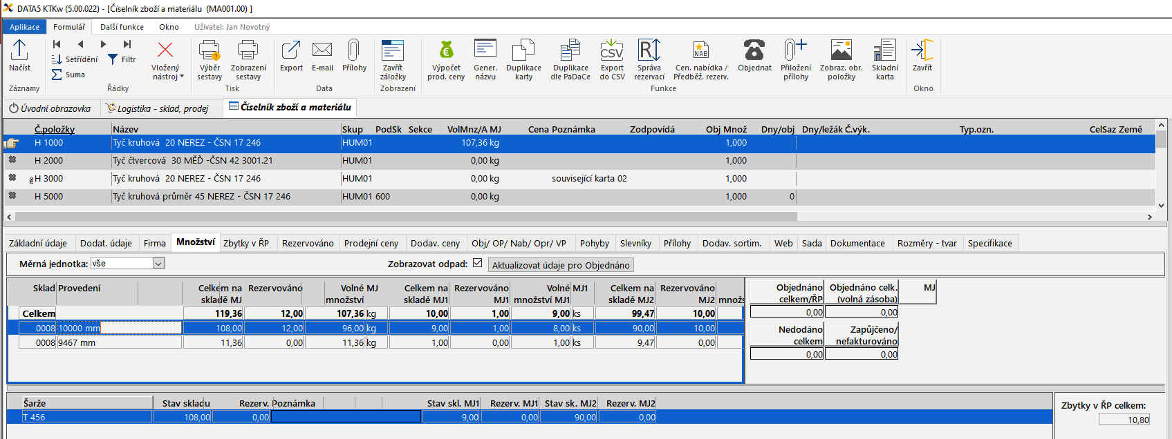 Ukázka Čárový kód – základní podpora
