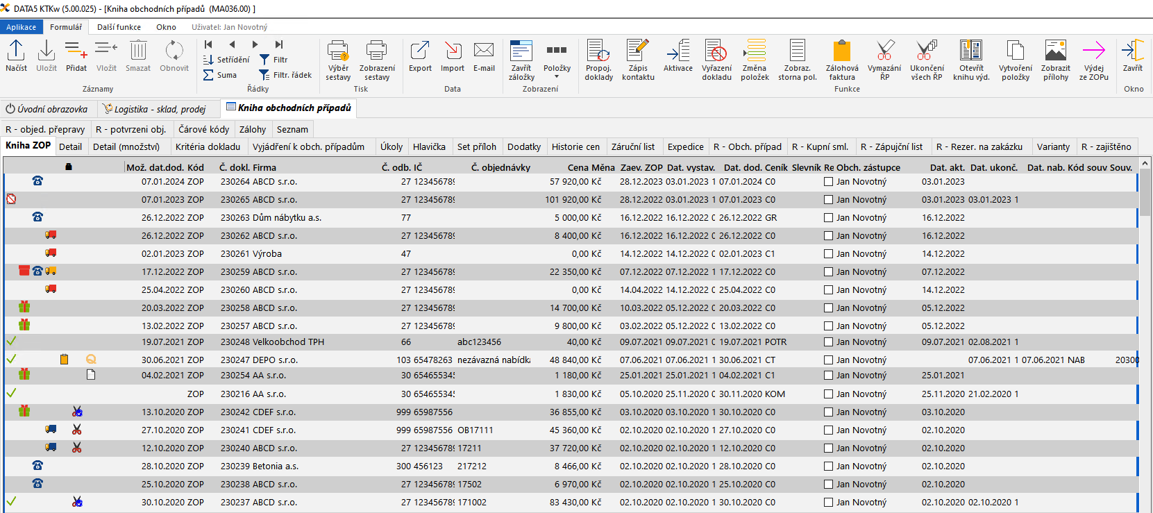 Kniha obchodních případů
